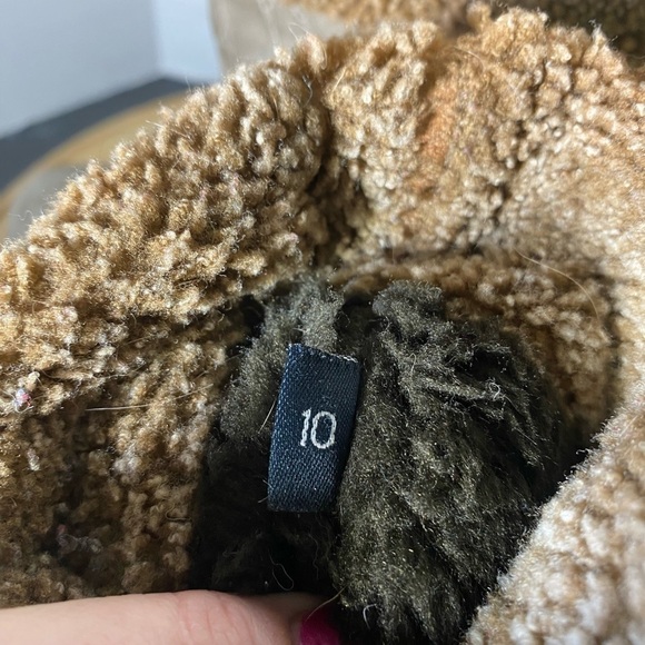 Stuart Weitzman Brown Suede Leather Faux Fur Lined Boot Womens Size 10 - Picture 12 of 15